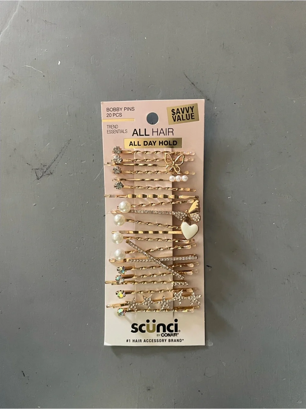 scunci Gold Decorative Bobby Pins Set - Pearls & Crystals